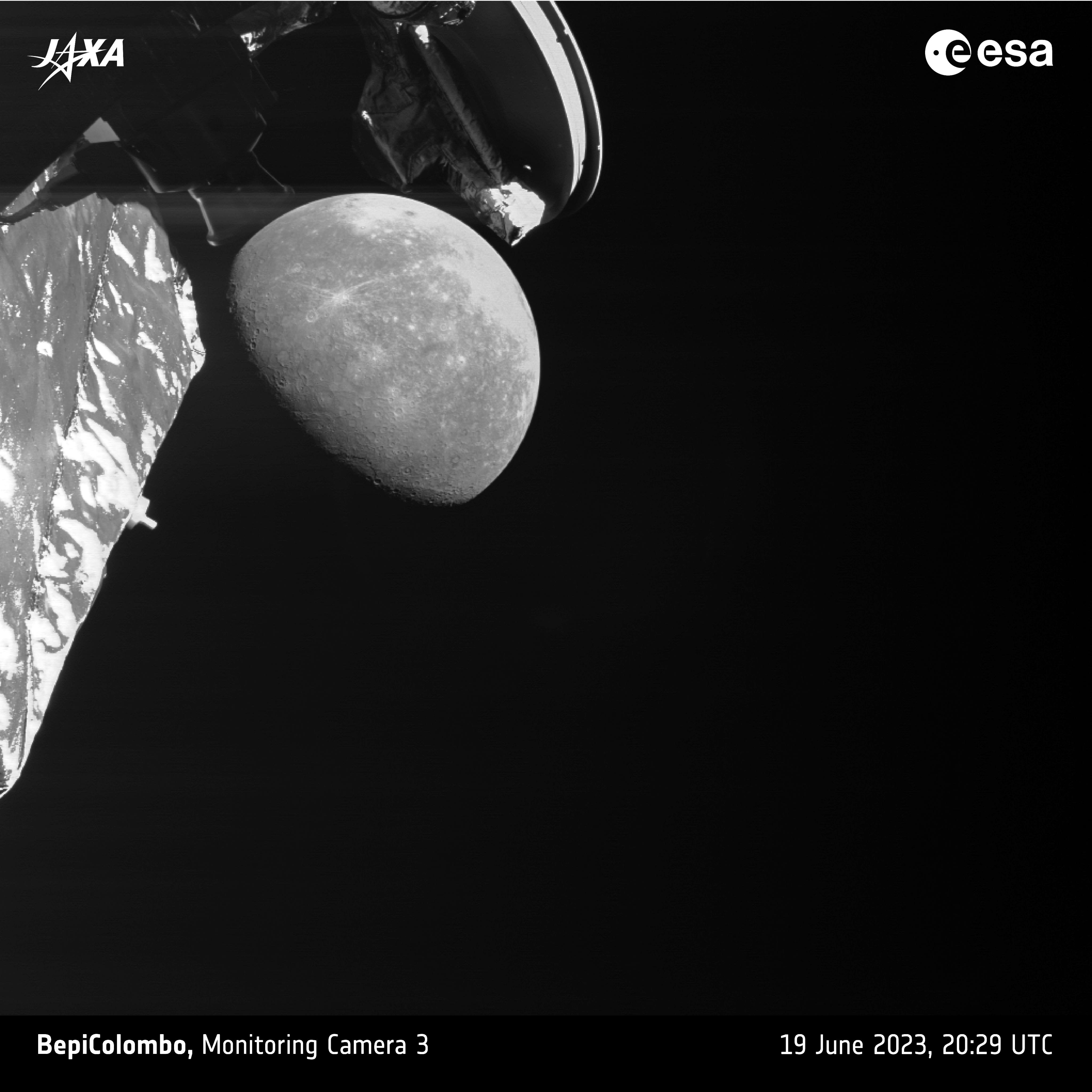 Photo of Mercury taken by BepiColombo during the third gravity assist maneuver.jpg
