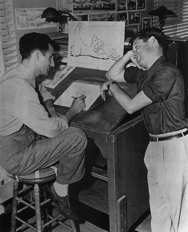 Joe Barbera and Will Hanna at MGM, 1940.jpg