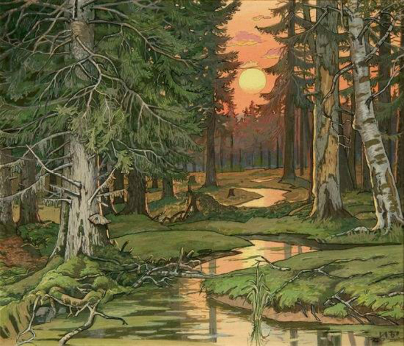 Fairy Forest at Sunset, 1906 Ivan Bilibin.jpg