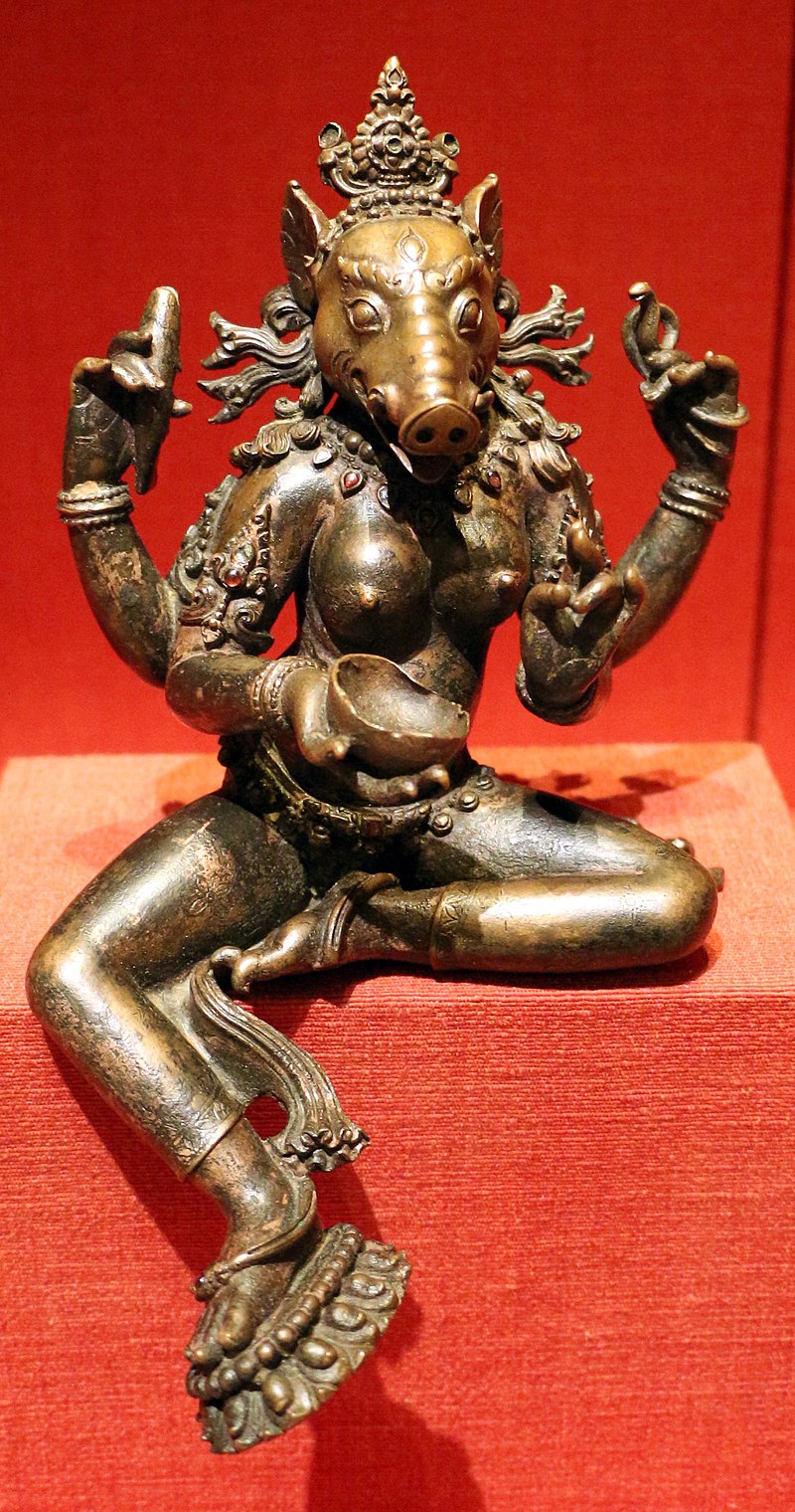 14th century Nepal statue of the Hindu goddess Varahi.jpg