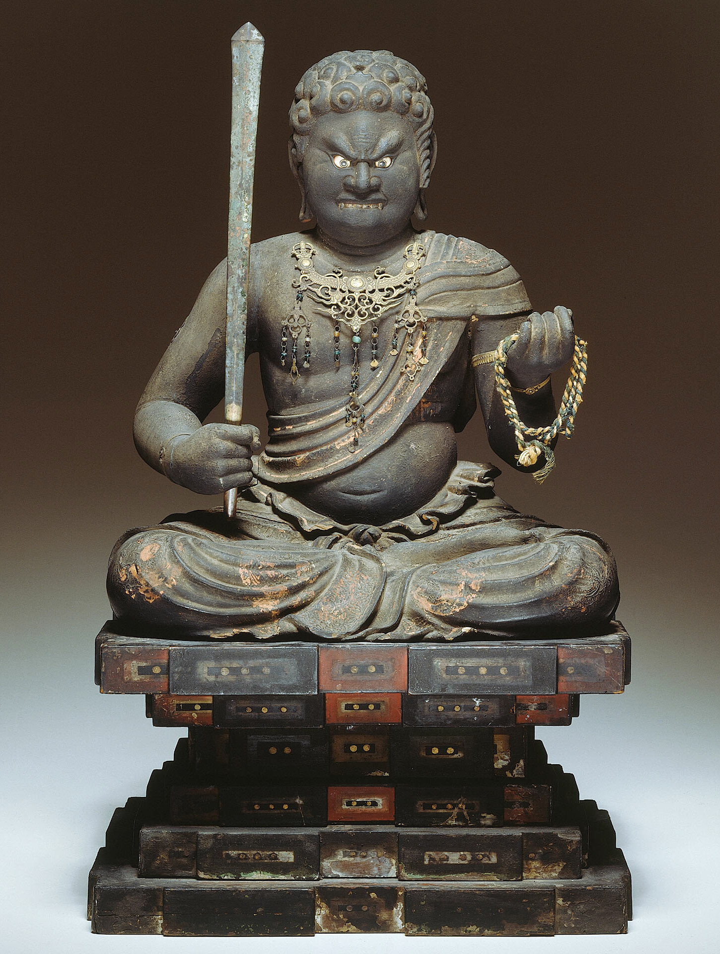 Acala seated with sword and lasso. Japan, Kamakura period, 13th century.jpg