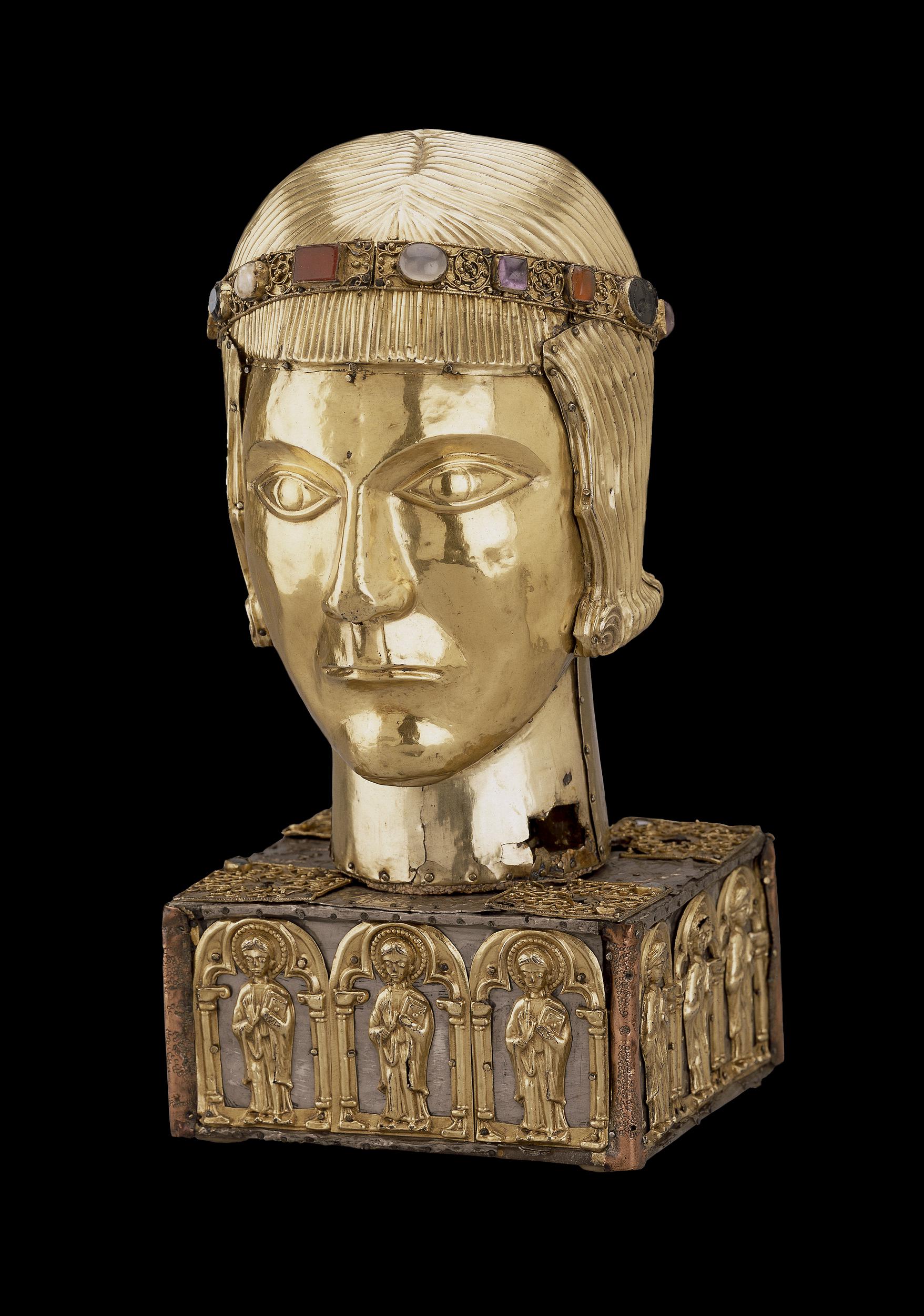 Head reliquary of St. Eustace, made in Basel around 1180-1200 CE.jpg