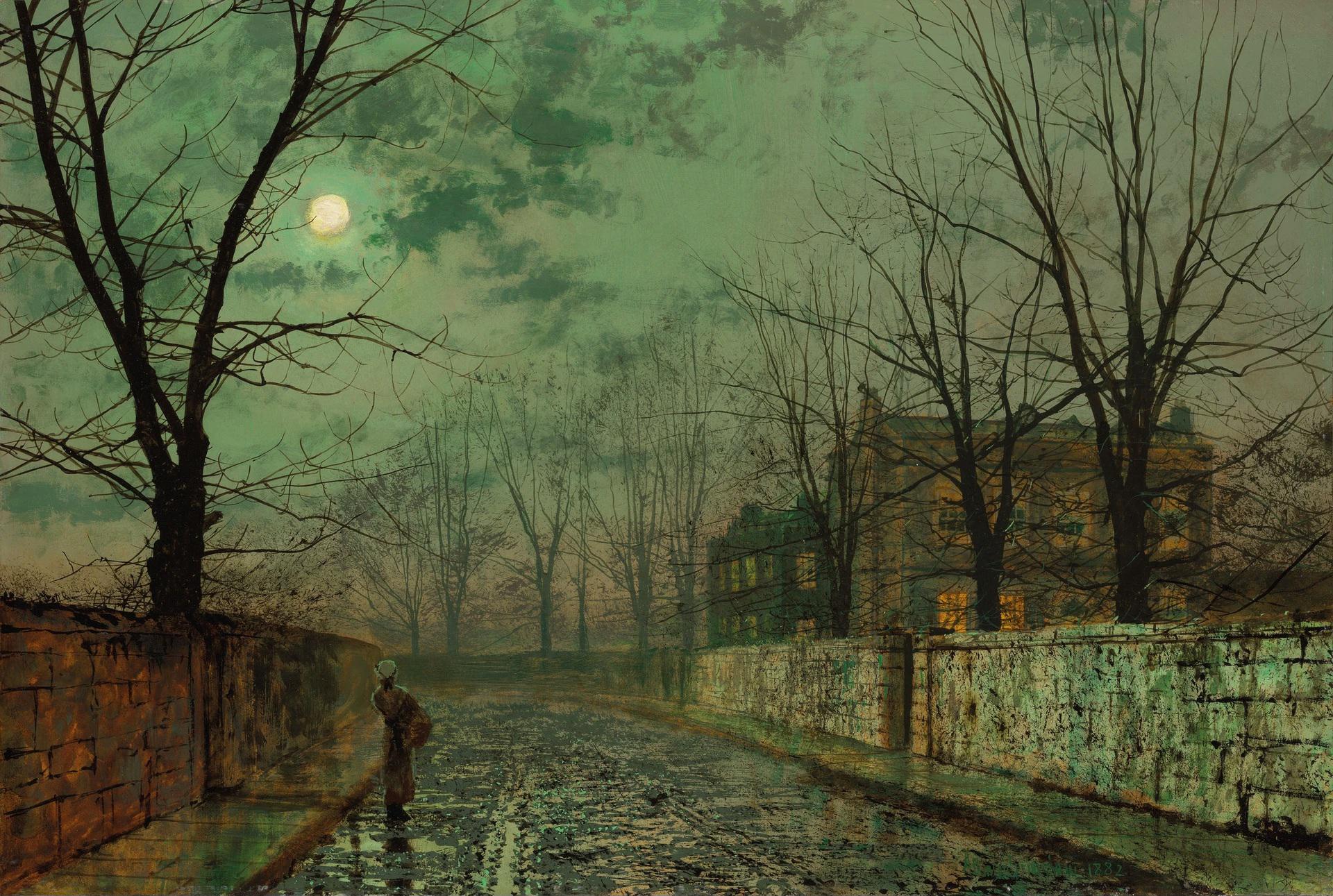 John Atkinson Grimshaw, Under the Silvery Moonbeams, 1881.jpg