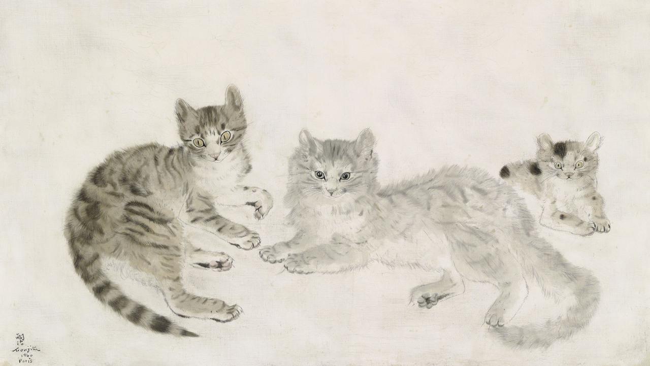 Cats and Kitten), Léonard Tsuguharu Foujita, 1940.jpg