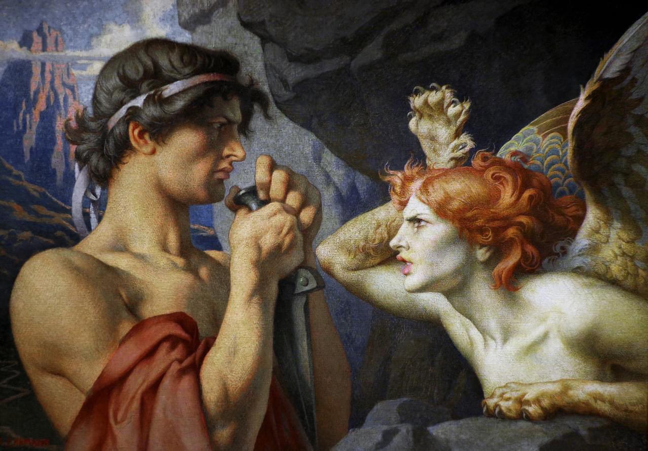 François-Émile Ehrmann, Oedipus and the Sphinx, 1903.jpg