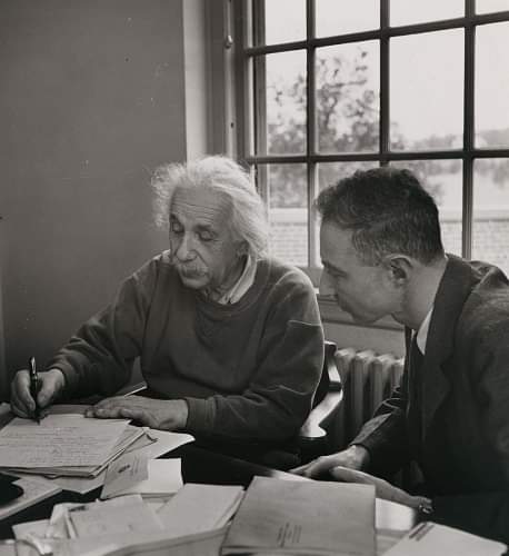 Albert Einstein and J. Robert Oppenheimer in the 1930's.jpg