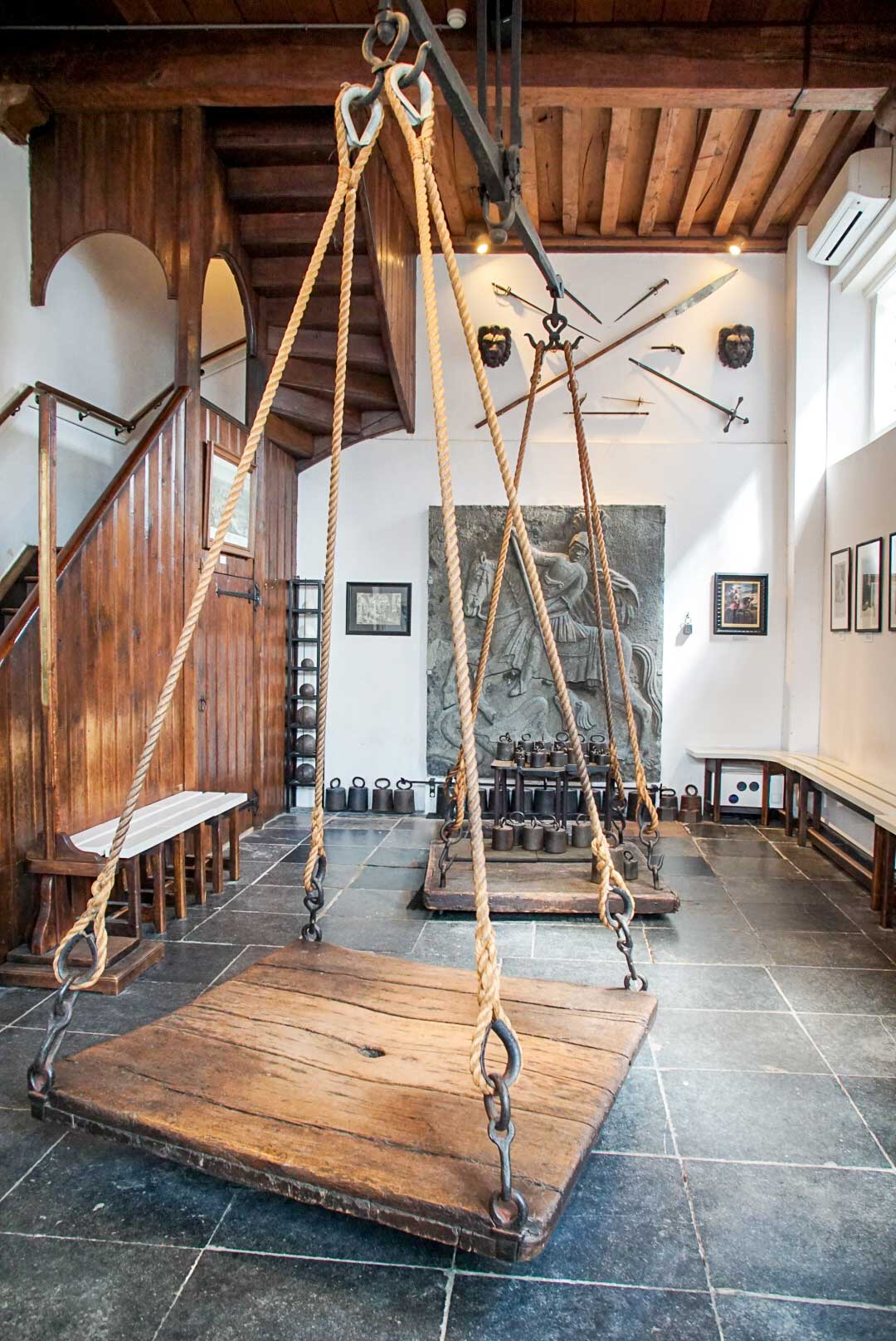 The witch weighing scale (heksenwaag, 1545) in Oudenwater, The Netherlands. If you were accused of witchcraft, you could go here, and be weighed, and get your name cleared.jpg