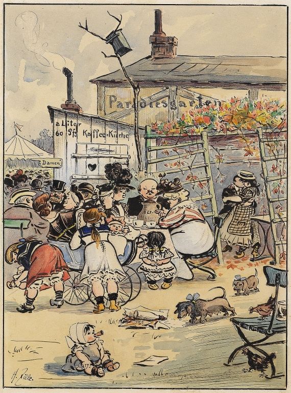 Heinrich Zille. Sonntagsfreuden (Im Paradiesgarten), 1900.jpg
