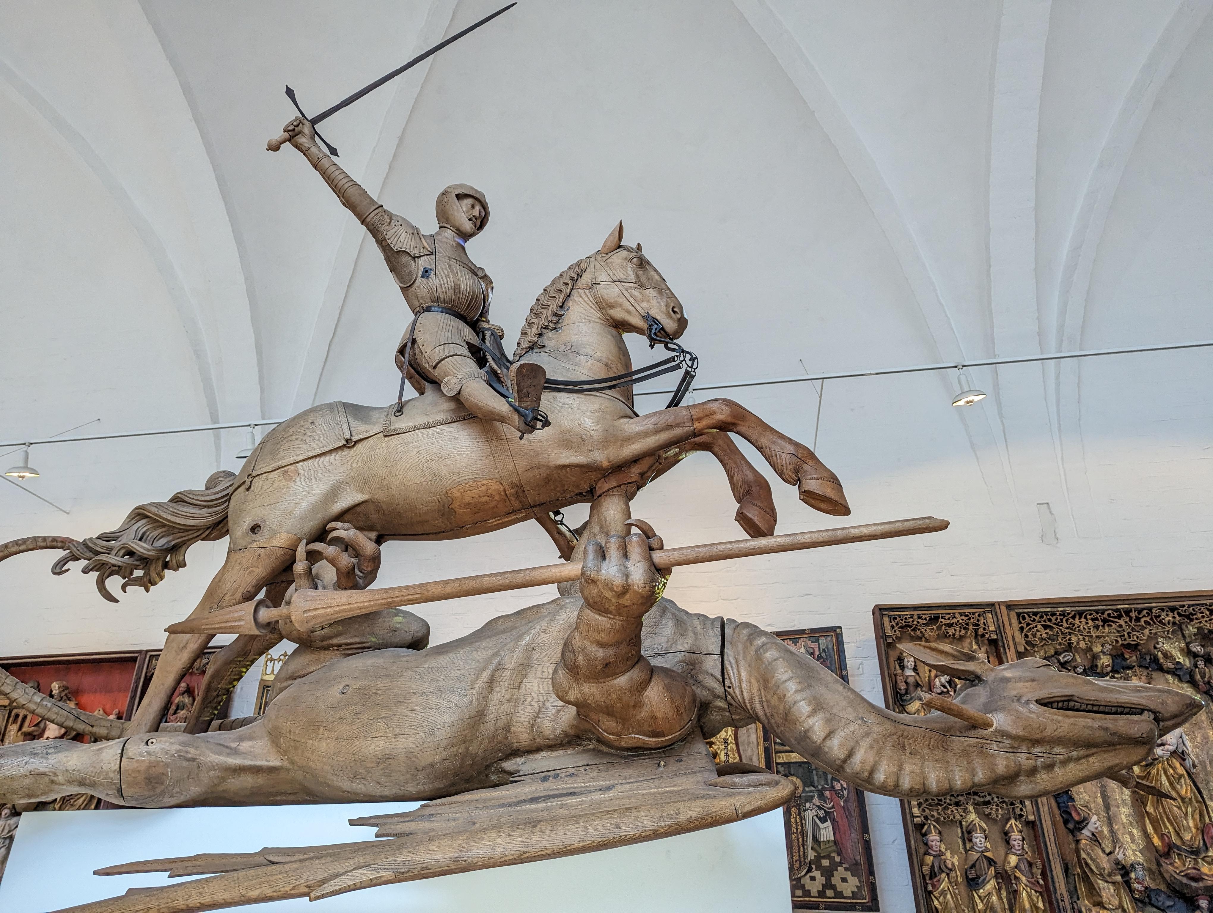 This figure was originally mounted on a 3-metre plinth in Husum Church in Southern Schleswig. It was carved around 1520 by Hans Brüggemann.jpg