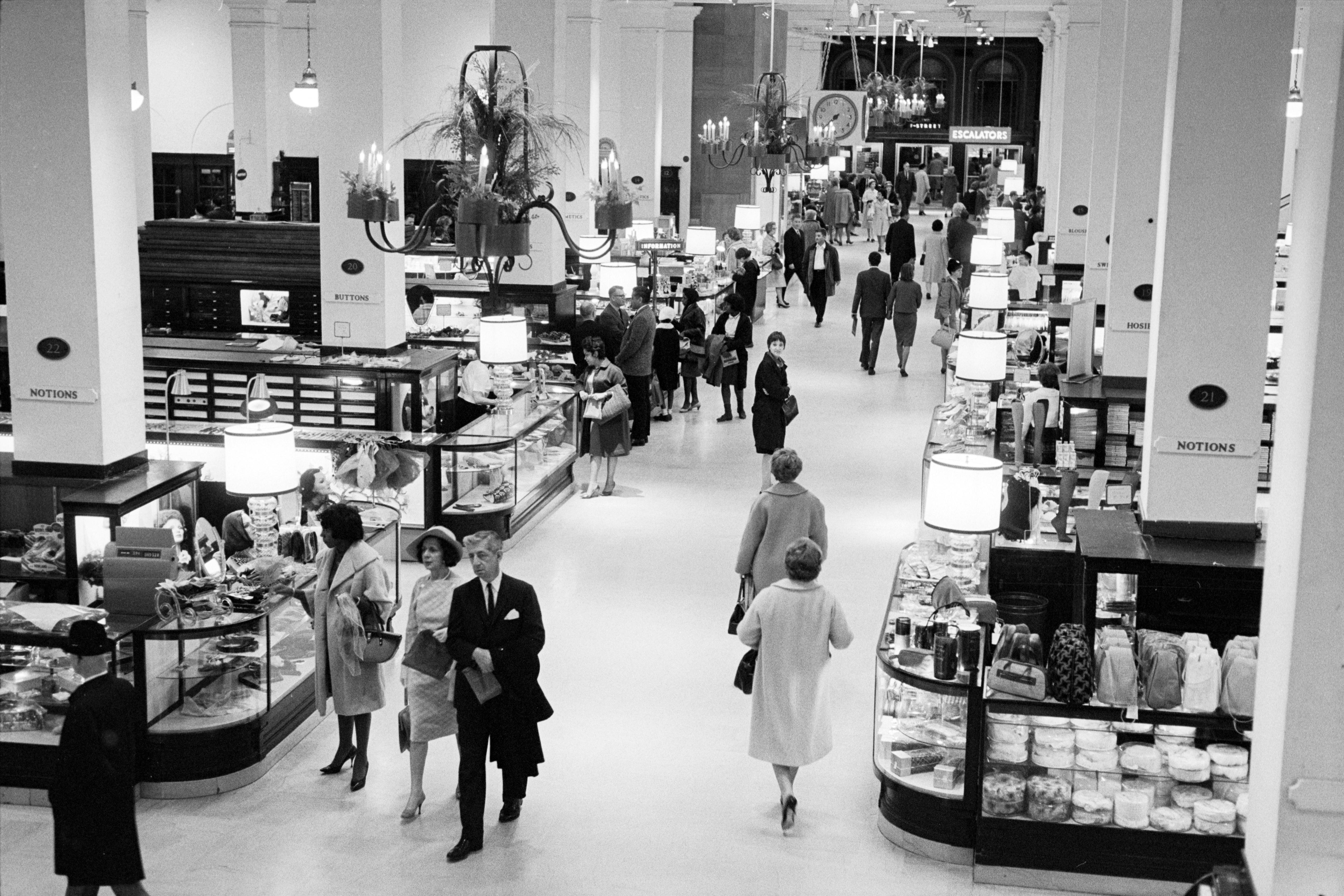 October 25, 1969 - Monday night shoppers at Woodies Department Store.jpg