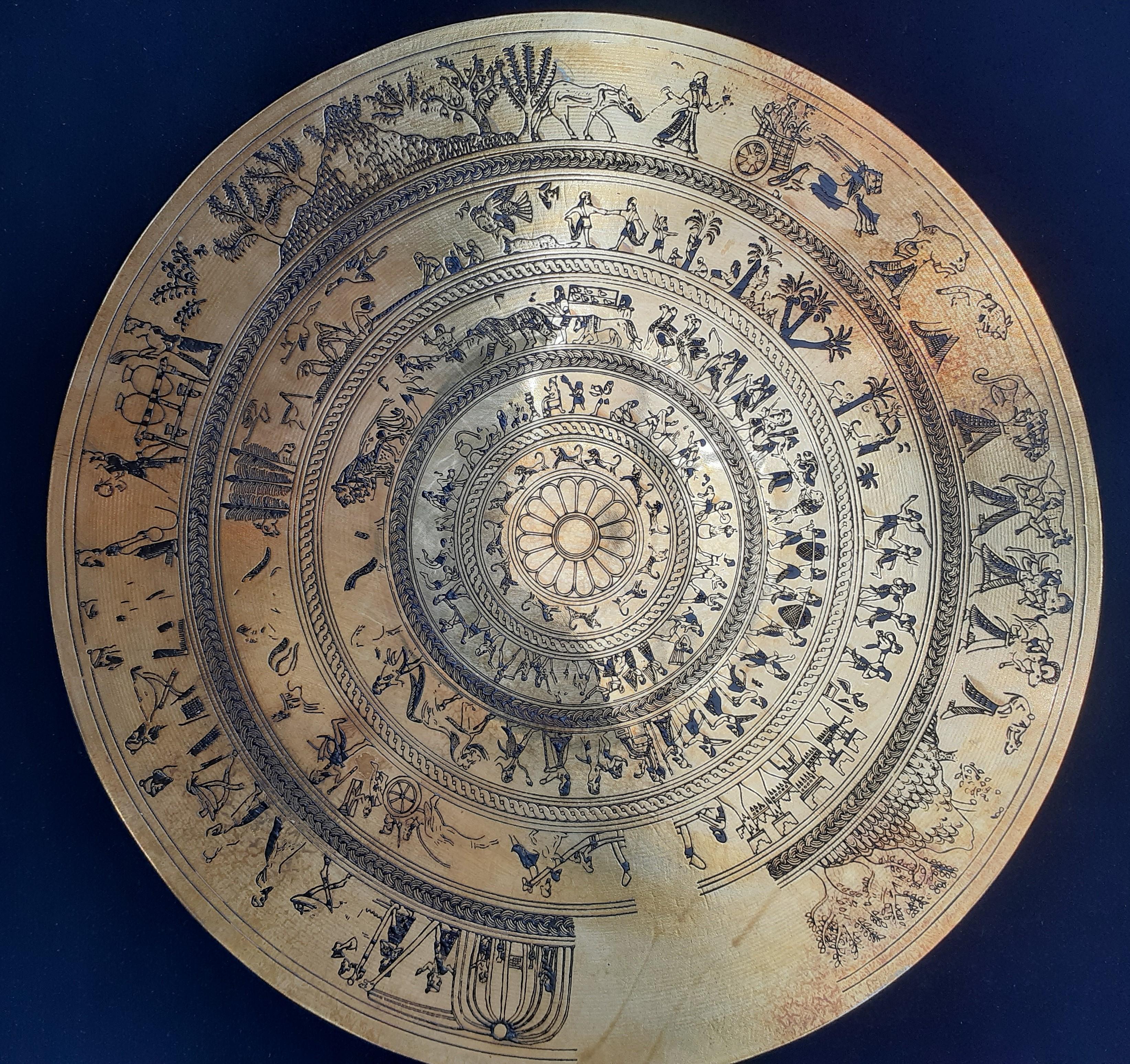 Arjan tray from Elam period (3200-539 BC, Iran), which has 196 patterns 114 humans, 40 animals, 20 birds and 20 trees.jpg