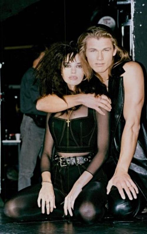 Morten Harket and Béatrice Dalle on set of a-ha’s Move to Memphis (1991).jpg