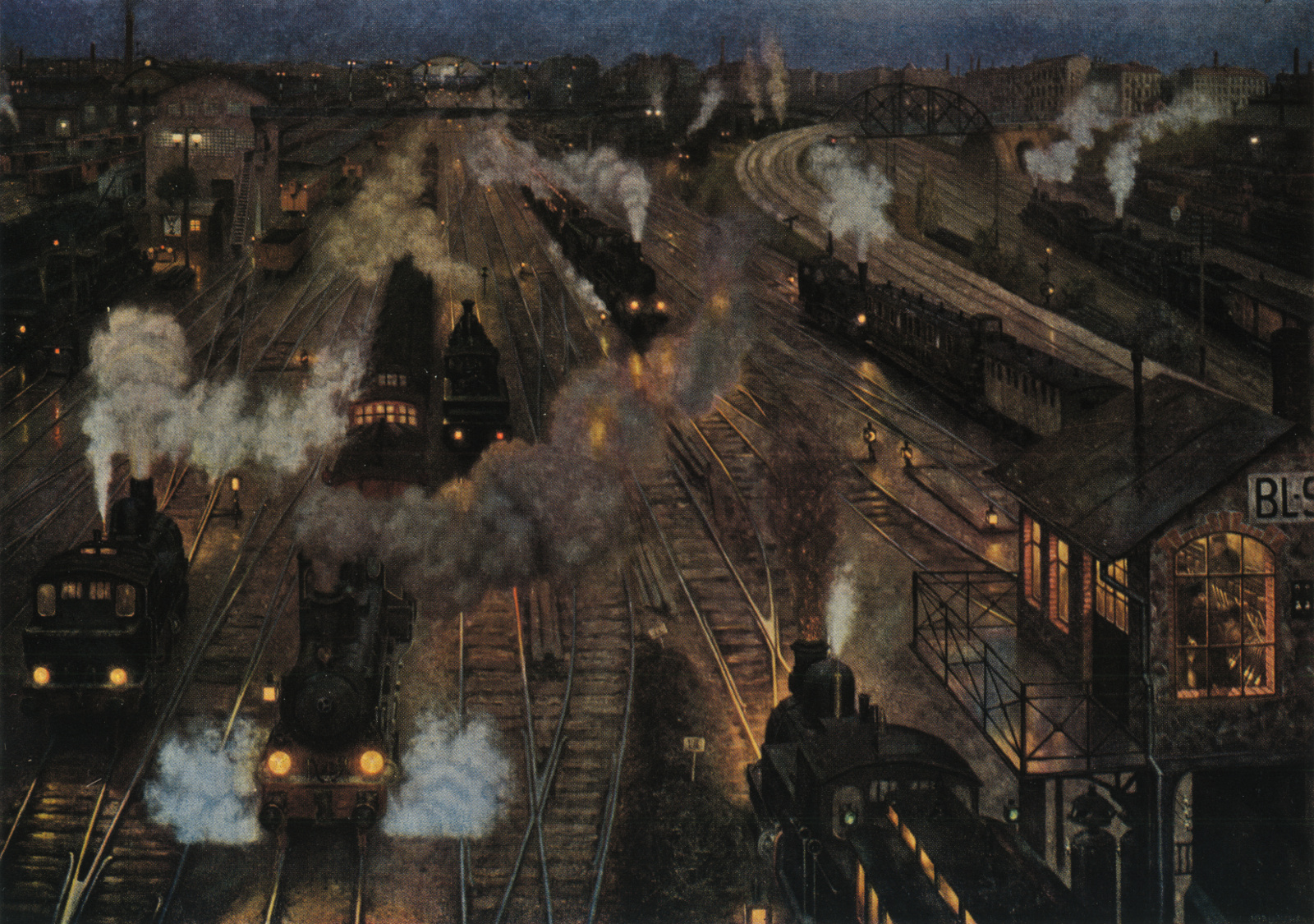 Großstadtbahnhof, Hans Baluschek, 1904.jpg