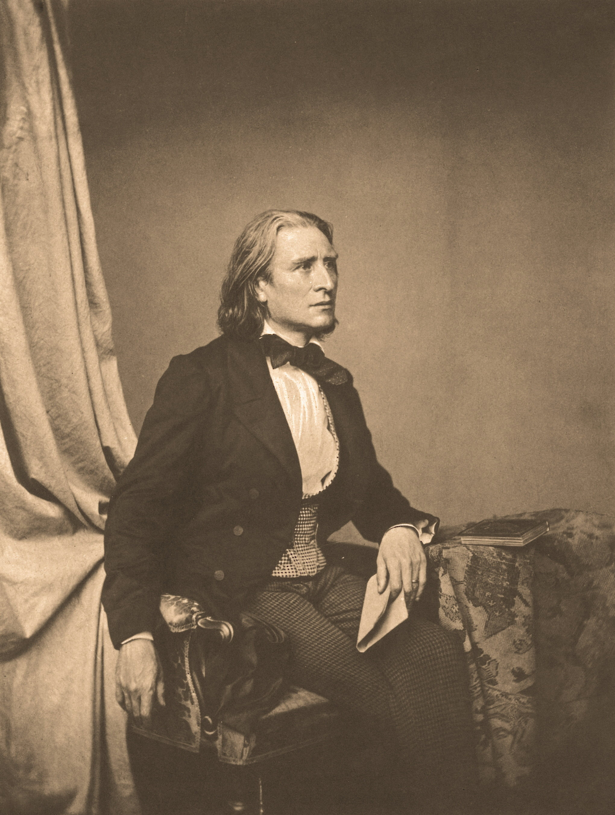 in the 1800s, pianist and composer, Franz Liszt, was worshiped like a rock star in what was dubbed Lisztomania 1858.jpg