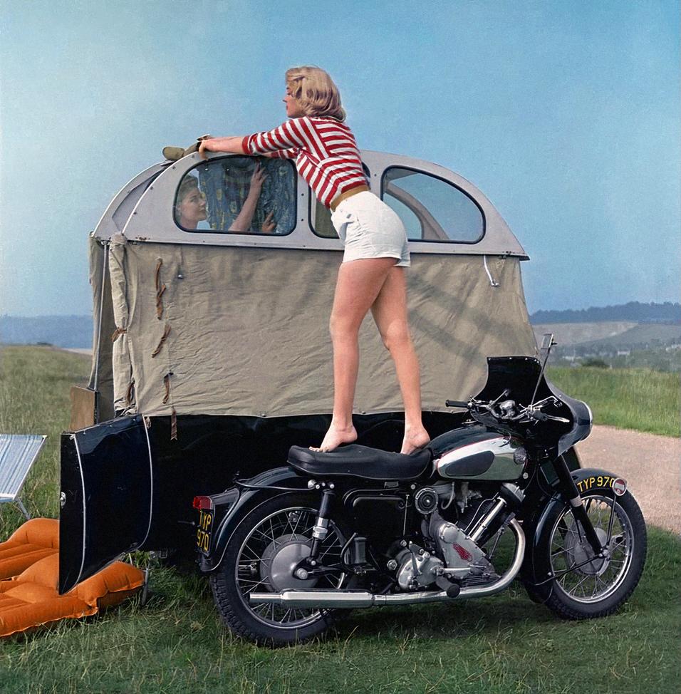 Two women enjoy a weekend away during the Summer. England, 1958.jpg