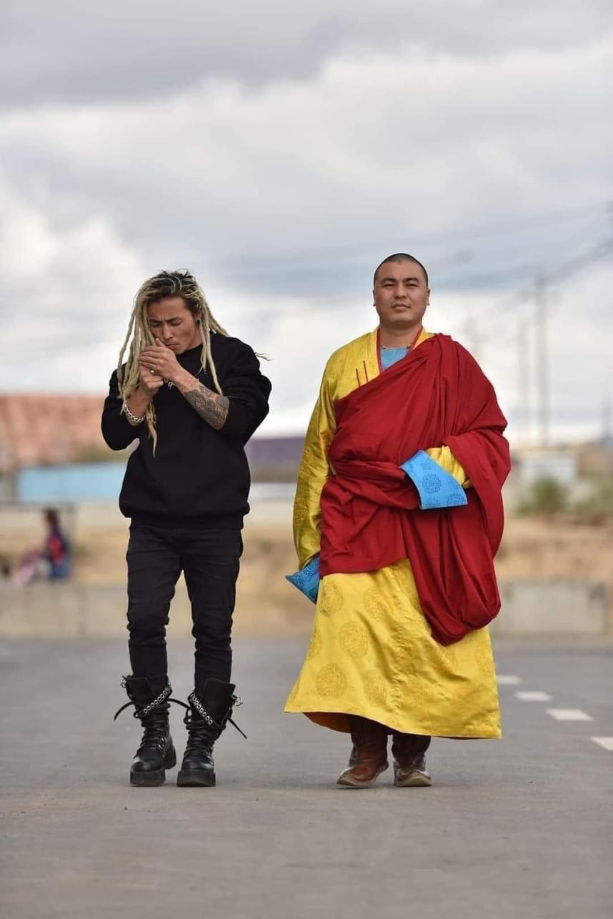 Mongolian brothers one is a monk and the other one is a parkourist.jpg