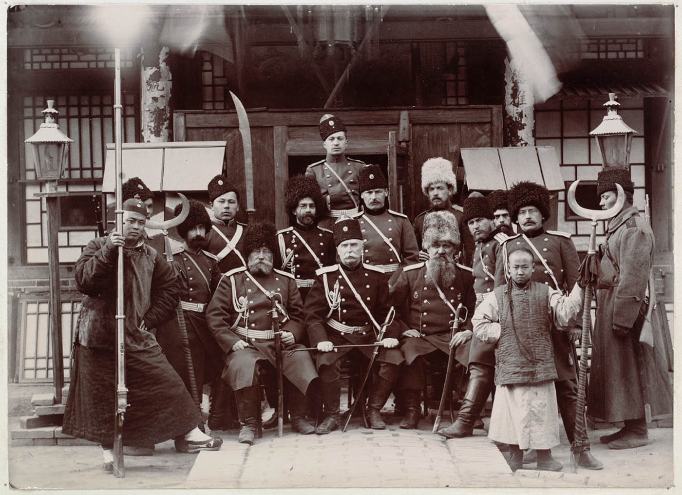 General Alexander von Kaulbars (center) and Russian soldiers during the Boxer Uprising, China, c. 1900.jpg