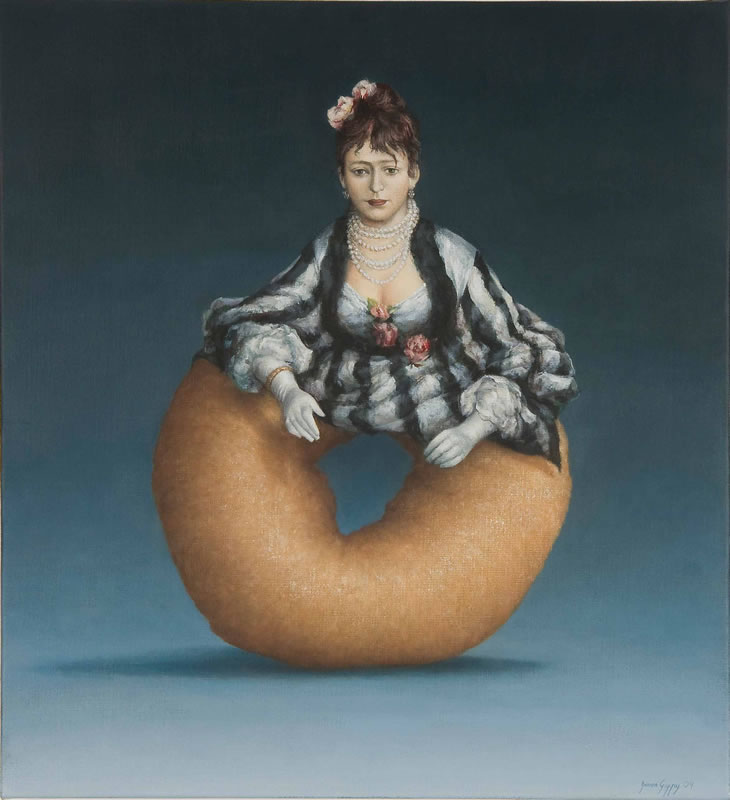 Renoir's Doughnut by James Guppy, acrylic on linen, 2009.jpg
