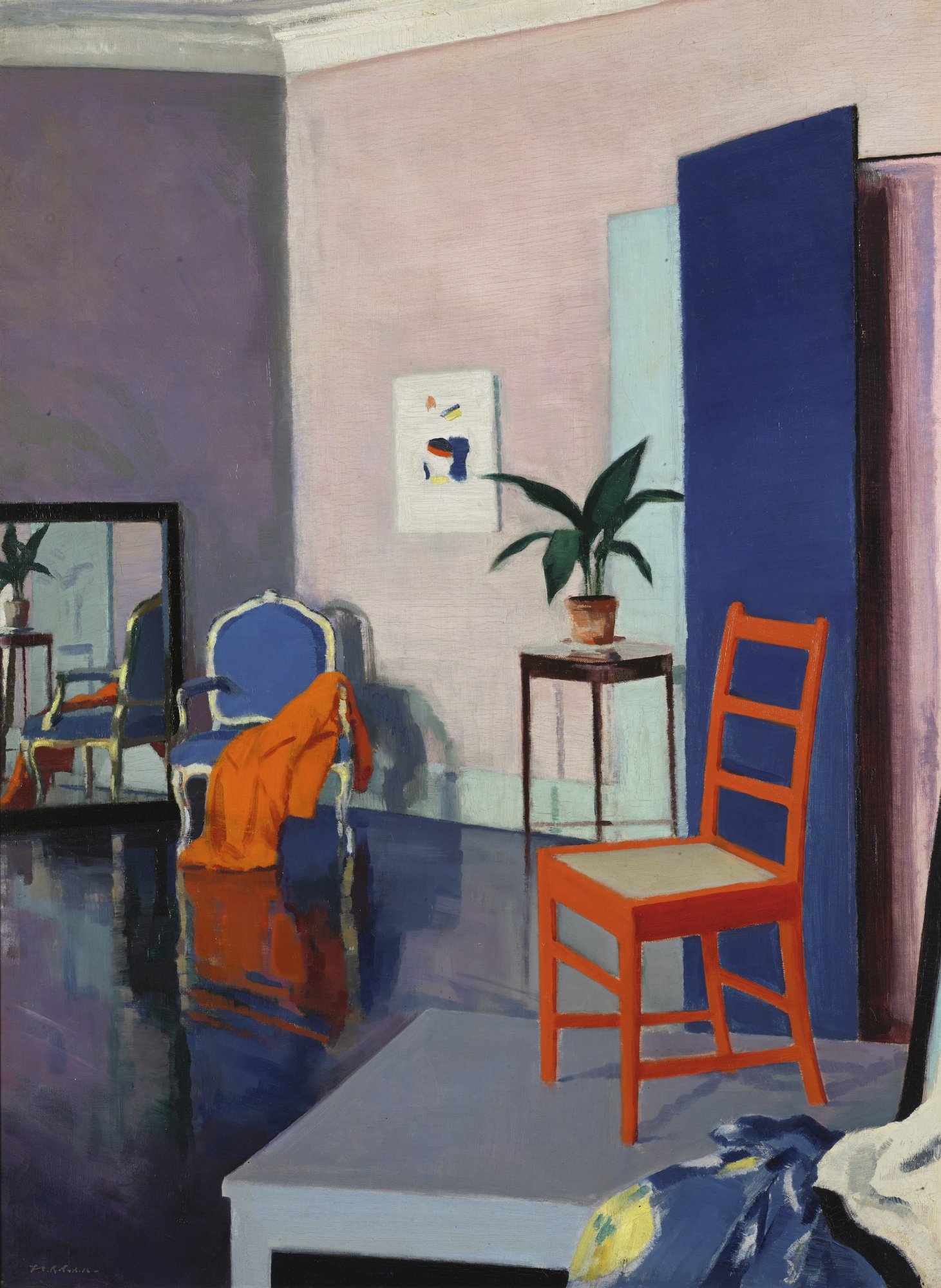 Francis Cadell (1883-1937) - Interior, Red Chair.jpg