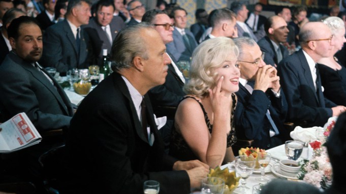 Marilyn Monroe was among those at the Soviet-Hollywood summit, 1959.jpg