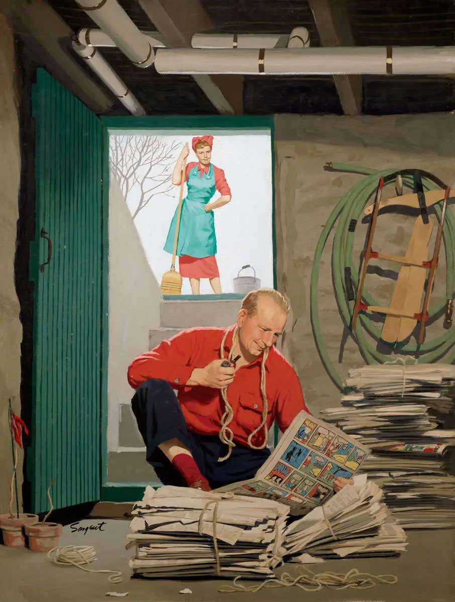 Richard Sargent. The man and the newspaper.jpg