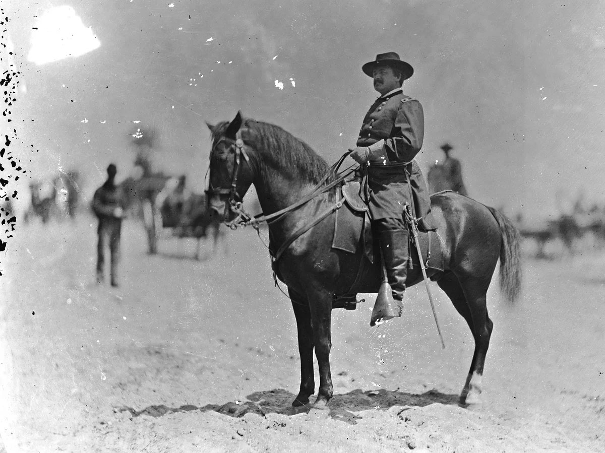 2. The horse and the rider's body were borrowed from a July 1864 photo of Maj. Gen. Alexander McDowell McCook.jpg