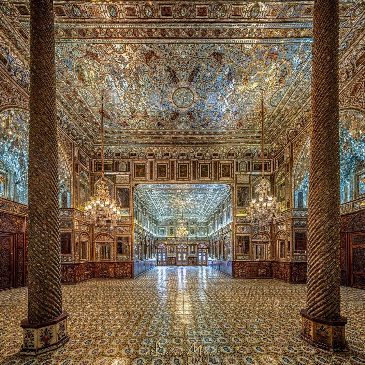 The architecture of Golestan Palace in Tehran, originally built in 1404. UNESCO World Heritage Site.jpg