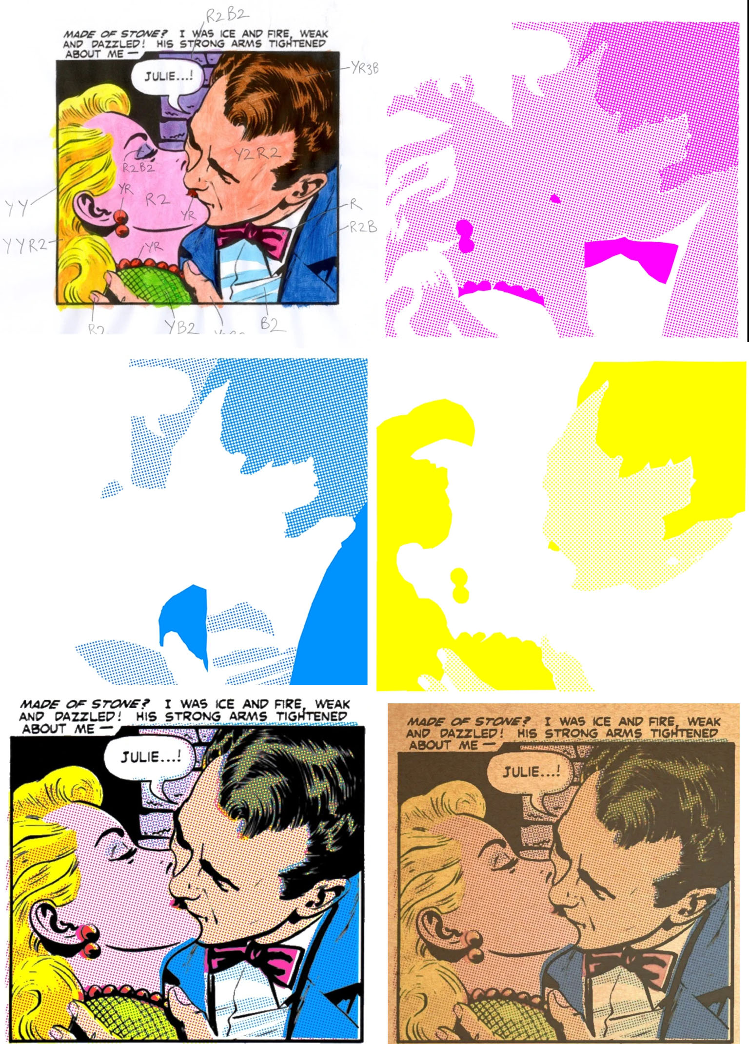 Simulating colour separating using the acetate method in the Silver Age of Comic by Guy Lawley.jpg