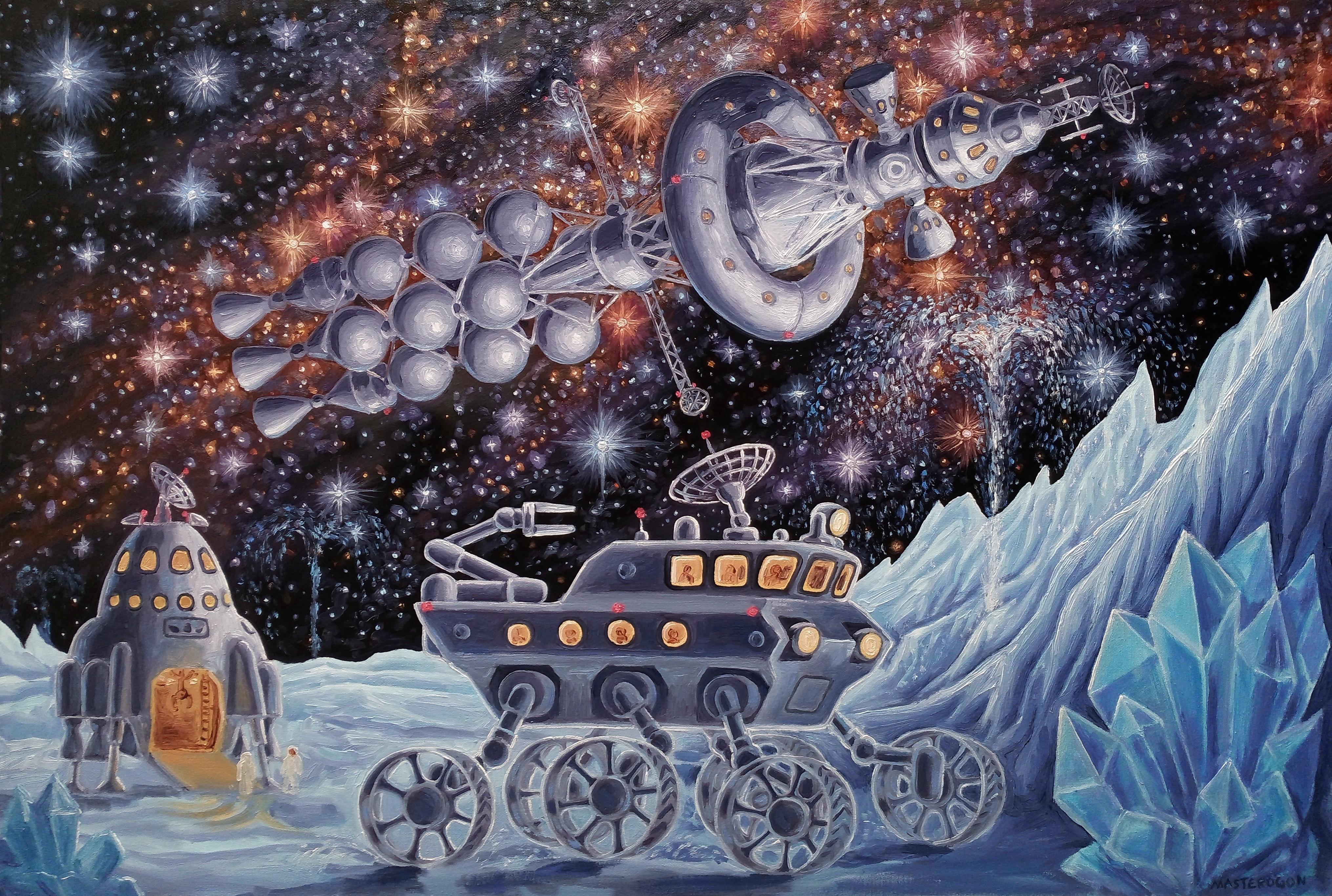 Space travel, Pavlo Kandyba, oil, 2023.jpg