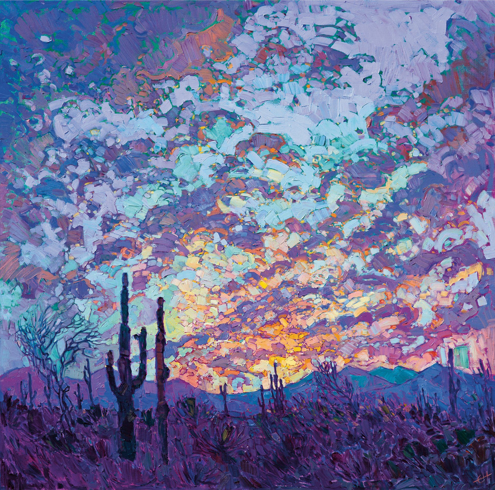 Saguaro Dusk, 2016, Erin Hanson (American, b.1981).jpg