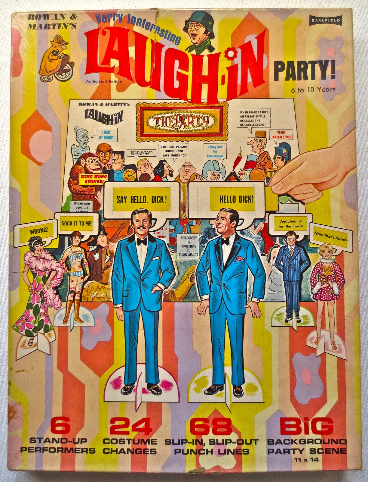1969 Rowan & Martin's Laugh In Party Toy 1960s Vintage Cardboard Paper Dolls 1.JPG