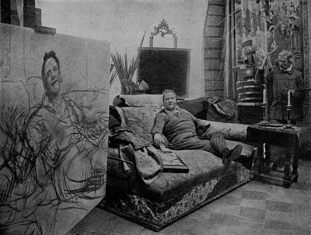 Федор Шаляпин позирует Илье Репину в мастерской «Пенатов». Февраль 1914.jpg