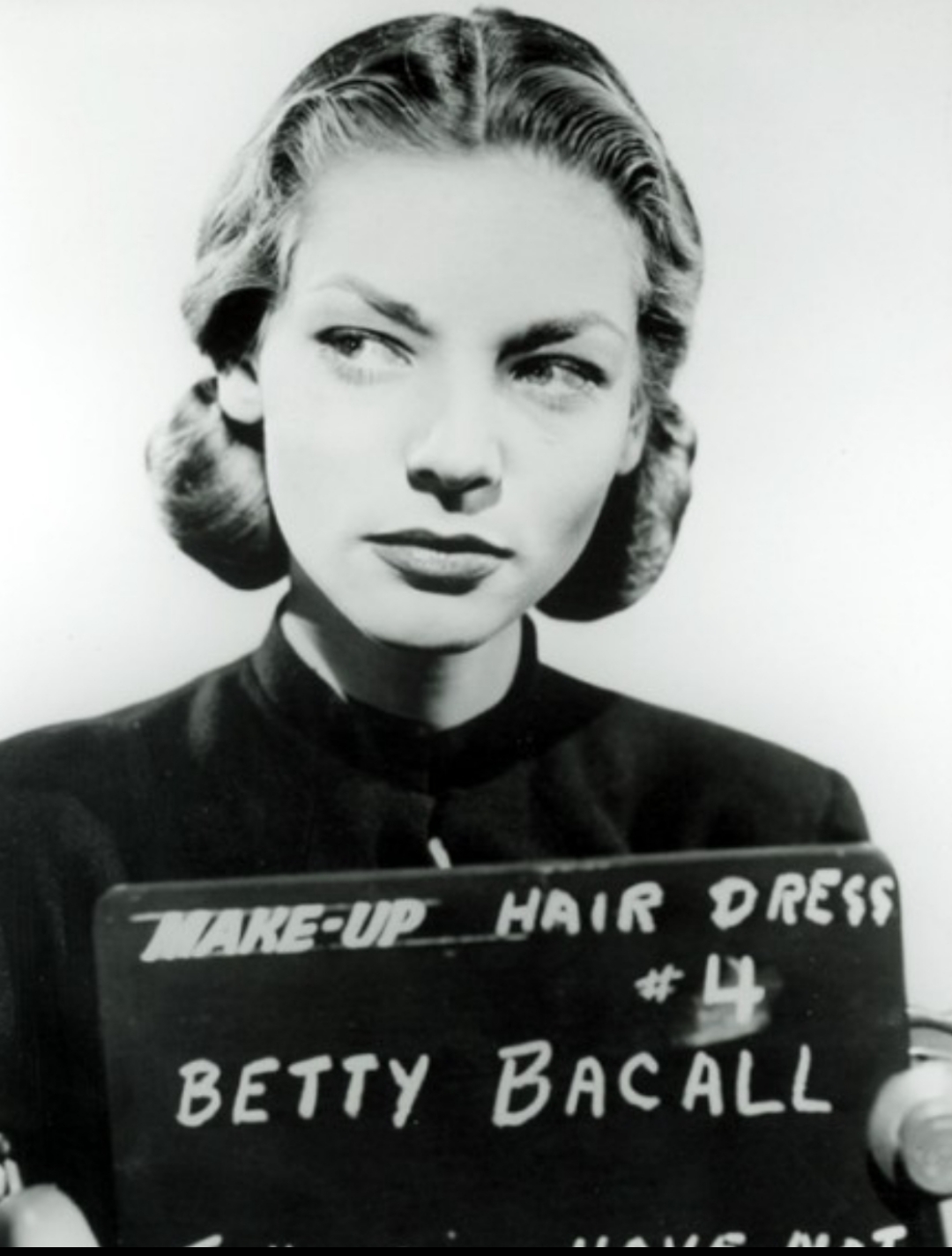 Betty (Lauren) Bacall test shot for her first film, To Have or Have Not, staring opposite future husband Humphrey Bogart.jpg