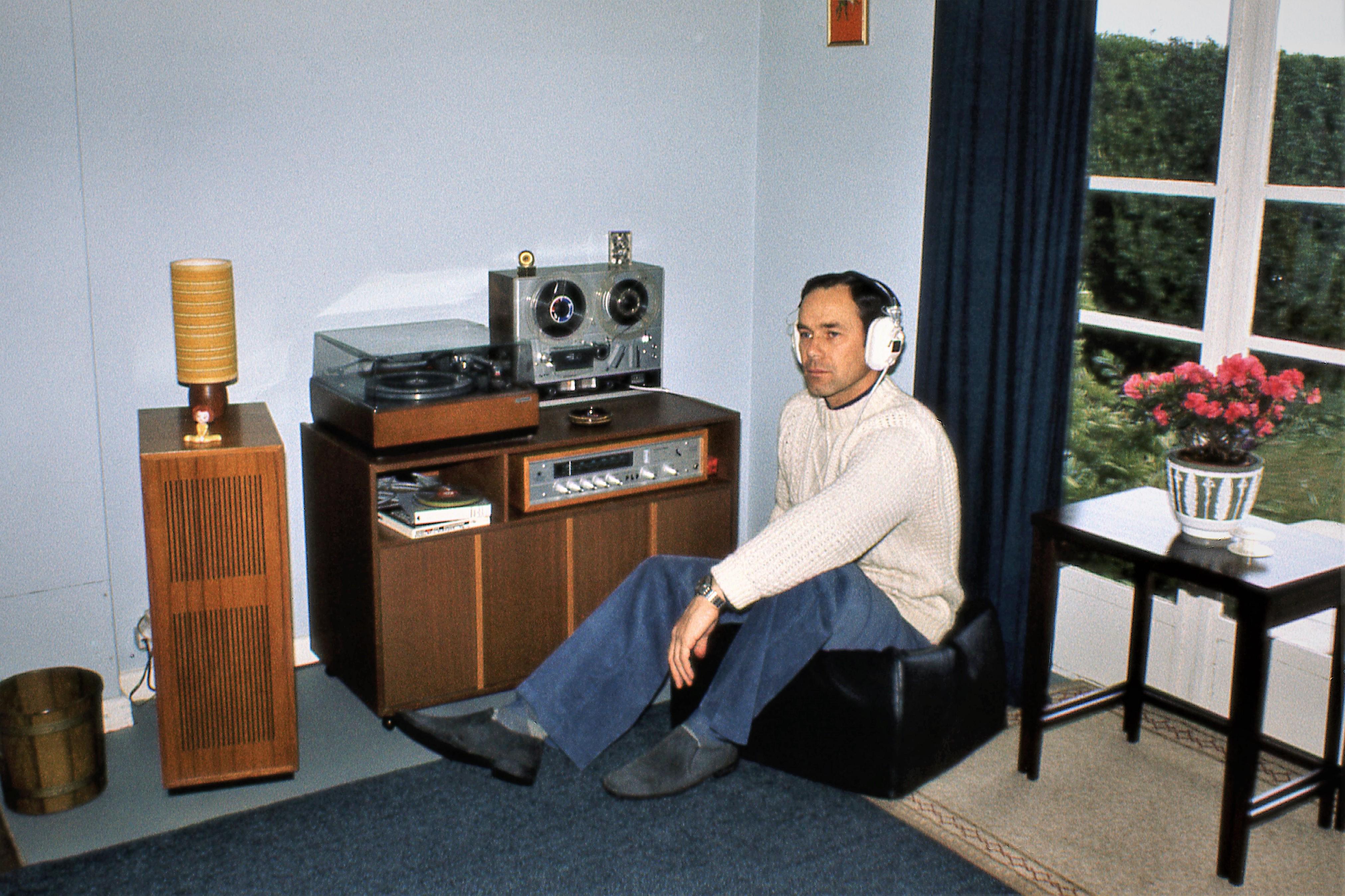 Dad at home with his Hi-Fi, 1974.jpeg