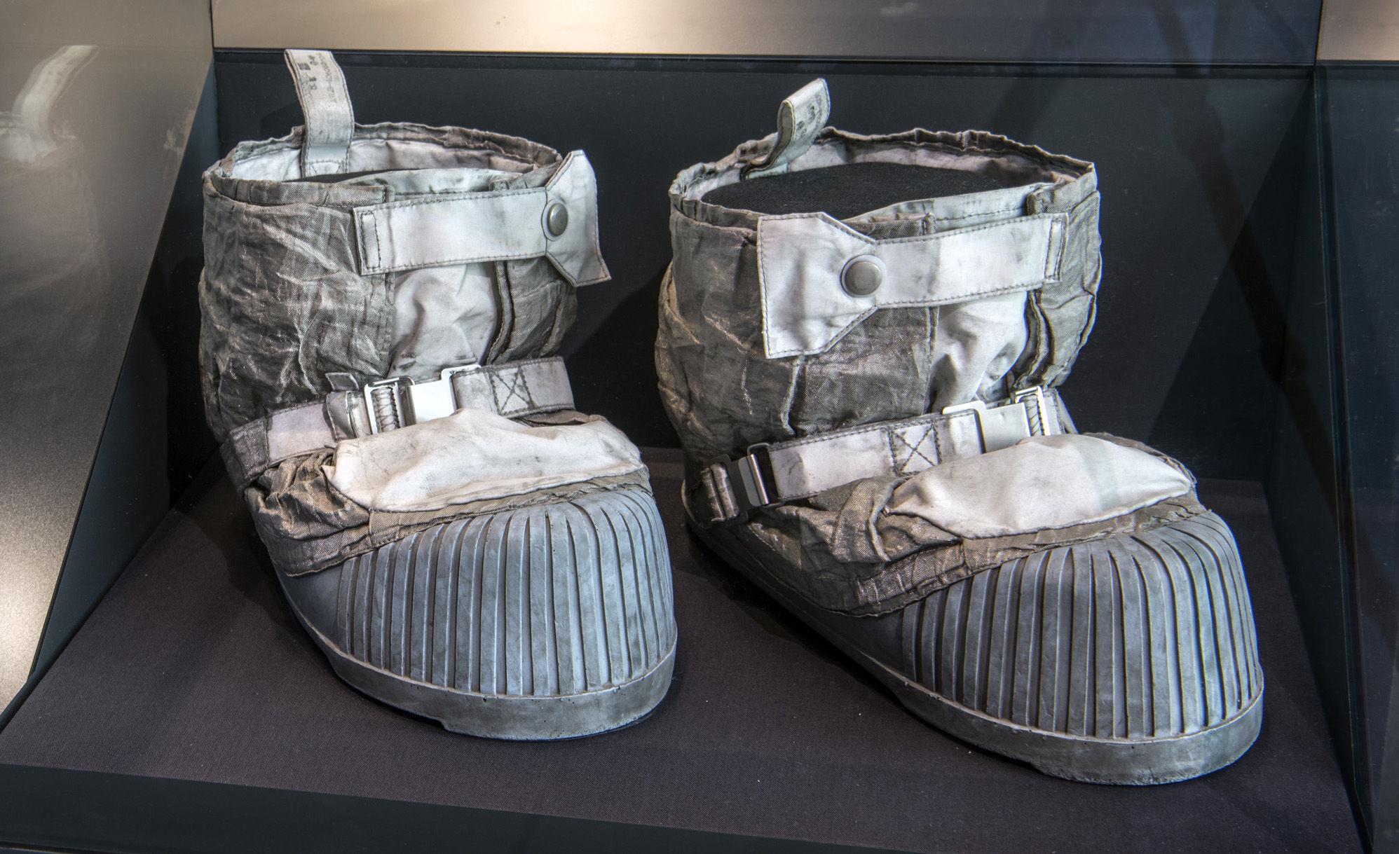 The last boots to walk on the moon, Gene Cernan's boots from Apollo 17.jpeg
