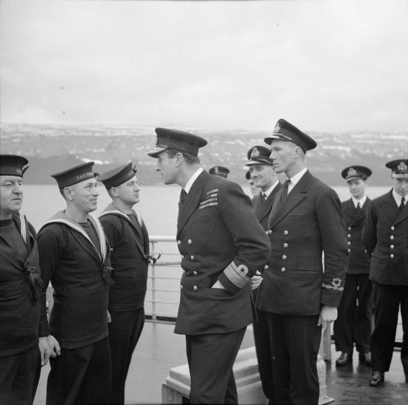 Lord Mountbatten inspecting sailors before the Bruneval Raid, February 1942.jpg