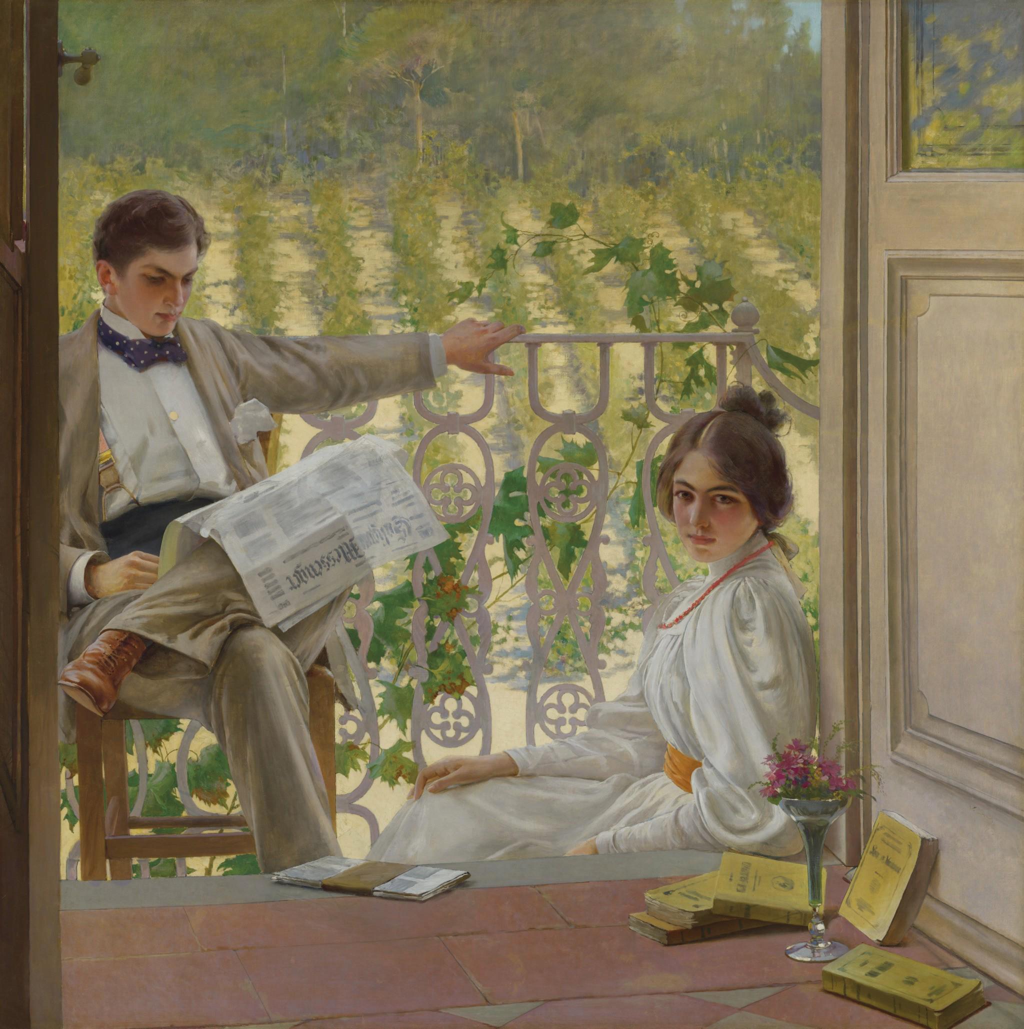 Vittorio Matteo Corcos - An Afternoon on the Porch (1895).jpeg
