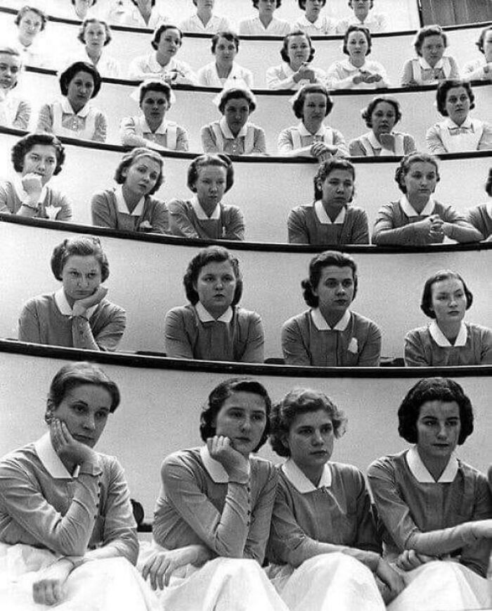 By Alfred Eisenstaedt. Student Nurses Getting Lessons, Roosevelt Hospital NY, 1938.jpg