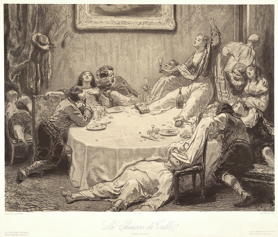 Paul Gavarni. La Chanson de Table, 1852.jpg