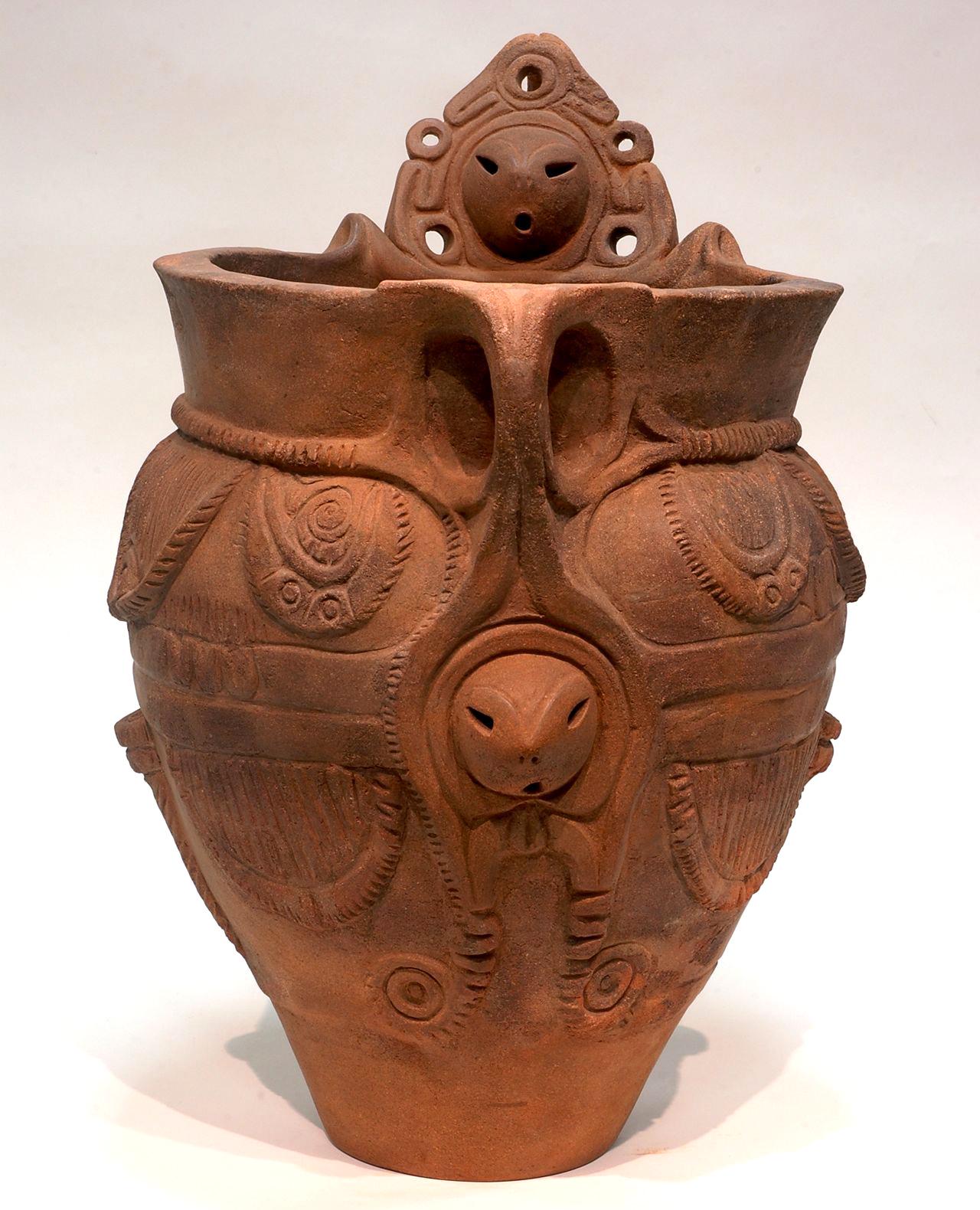 Pot depicting a woman giving birth. Yamanashi, Japan, Jōmon period, 3500-2500 BC.jpeg