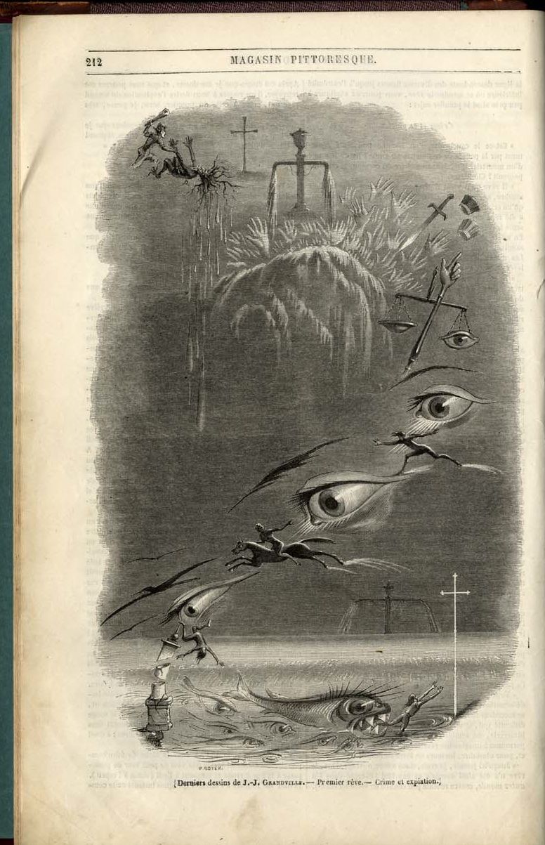 Grandville. Crime et expiation, Le Magasin pittoresque, avril 1843.jpg
