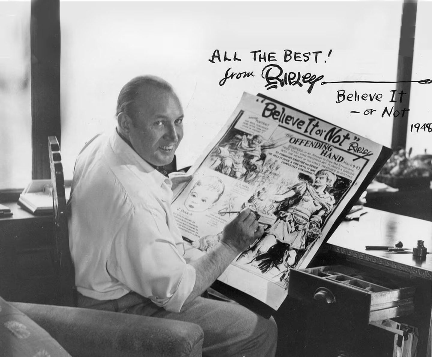 Robert Ripley, the creator of Believe It or Not, 1948.jpg