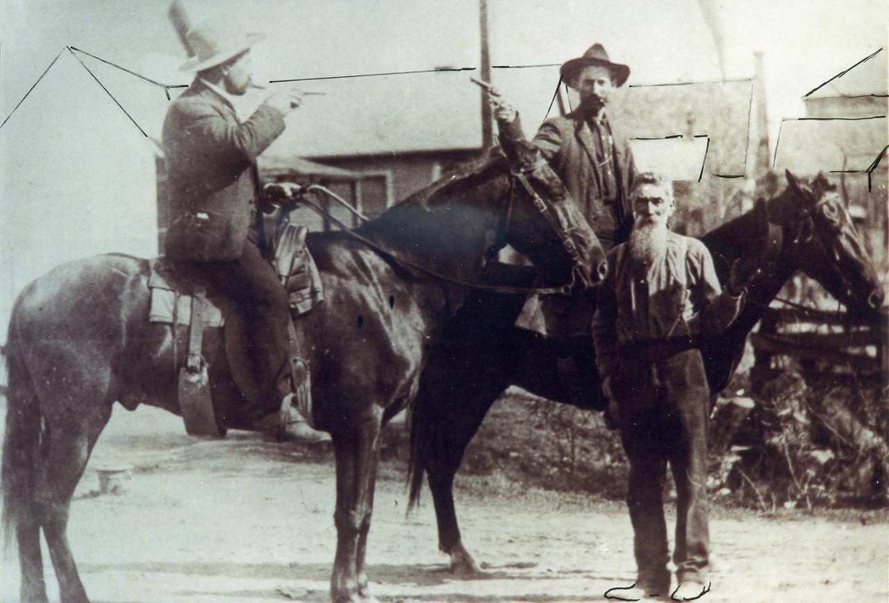 Ozeme Roy, a saloon-keeper, and Wade Higganbotham, a town constable, both died from in an altercation between them outside the Ozeme's saloon.jpeg