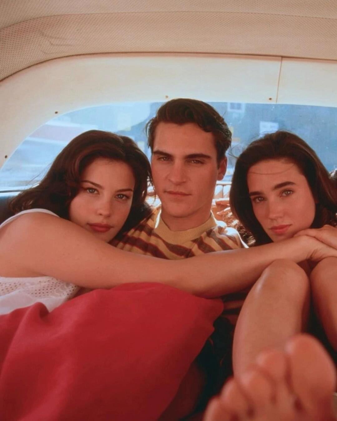 Liv Tyler, Joaquin Phoenix, and Jennifer Connelly in 1997.jpeg