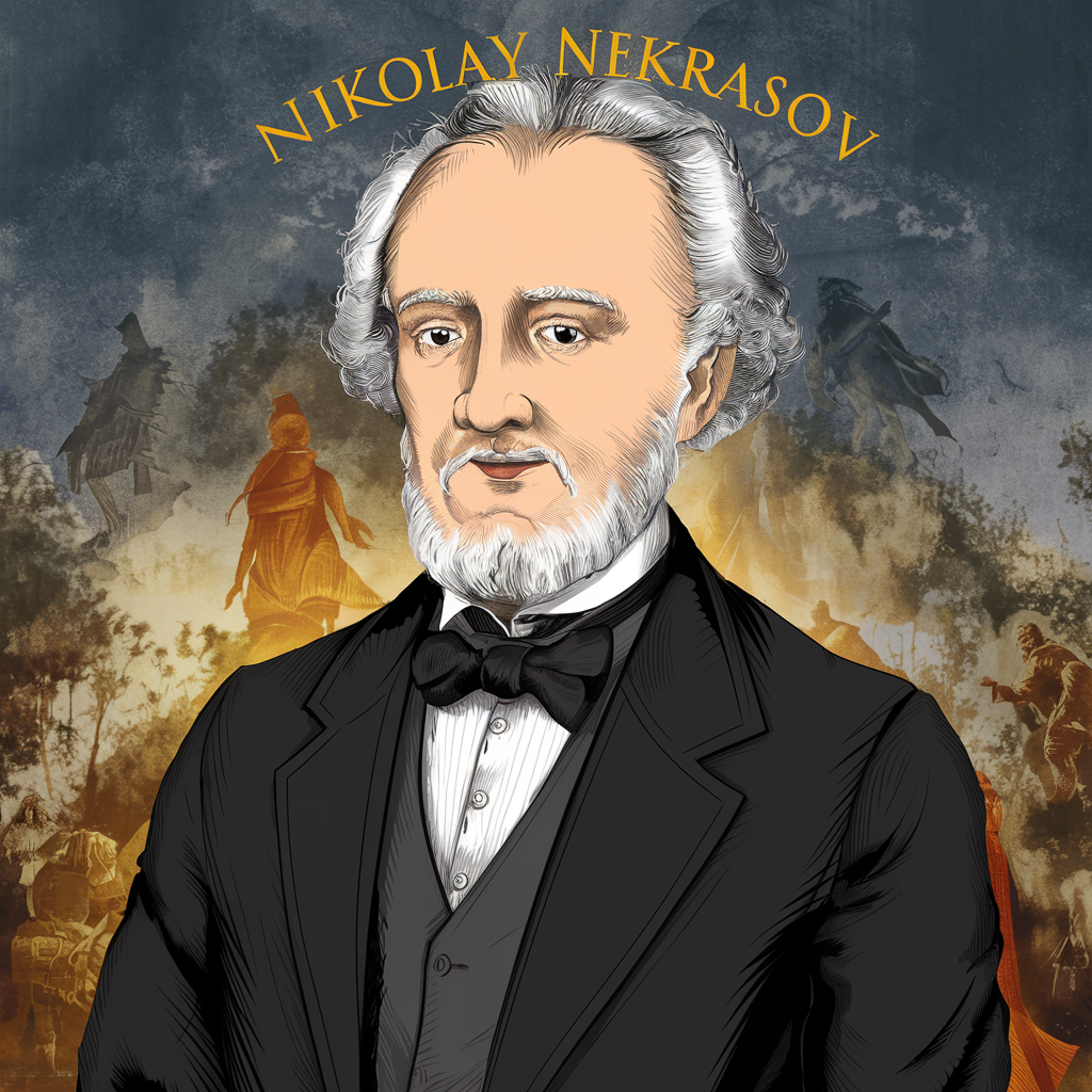 1. A beautifully detailed illustration of Nikolay Nekrasov.png
