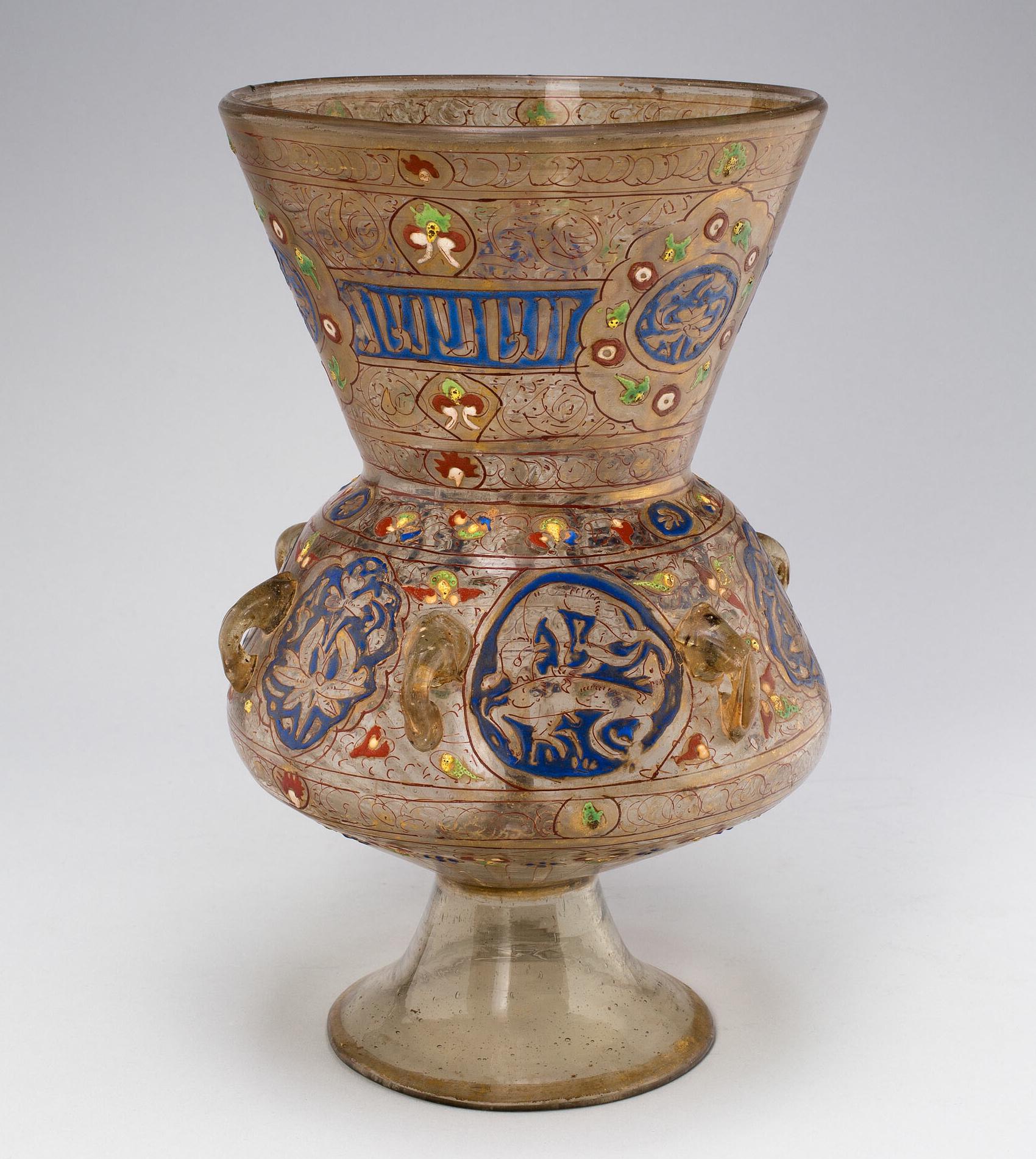 Glass mosque lamp. Egypt or Syria, 14th century.jpeg