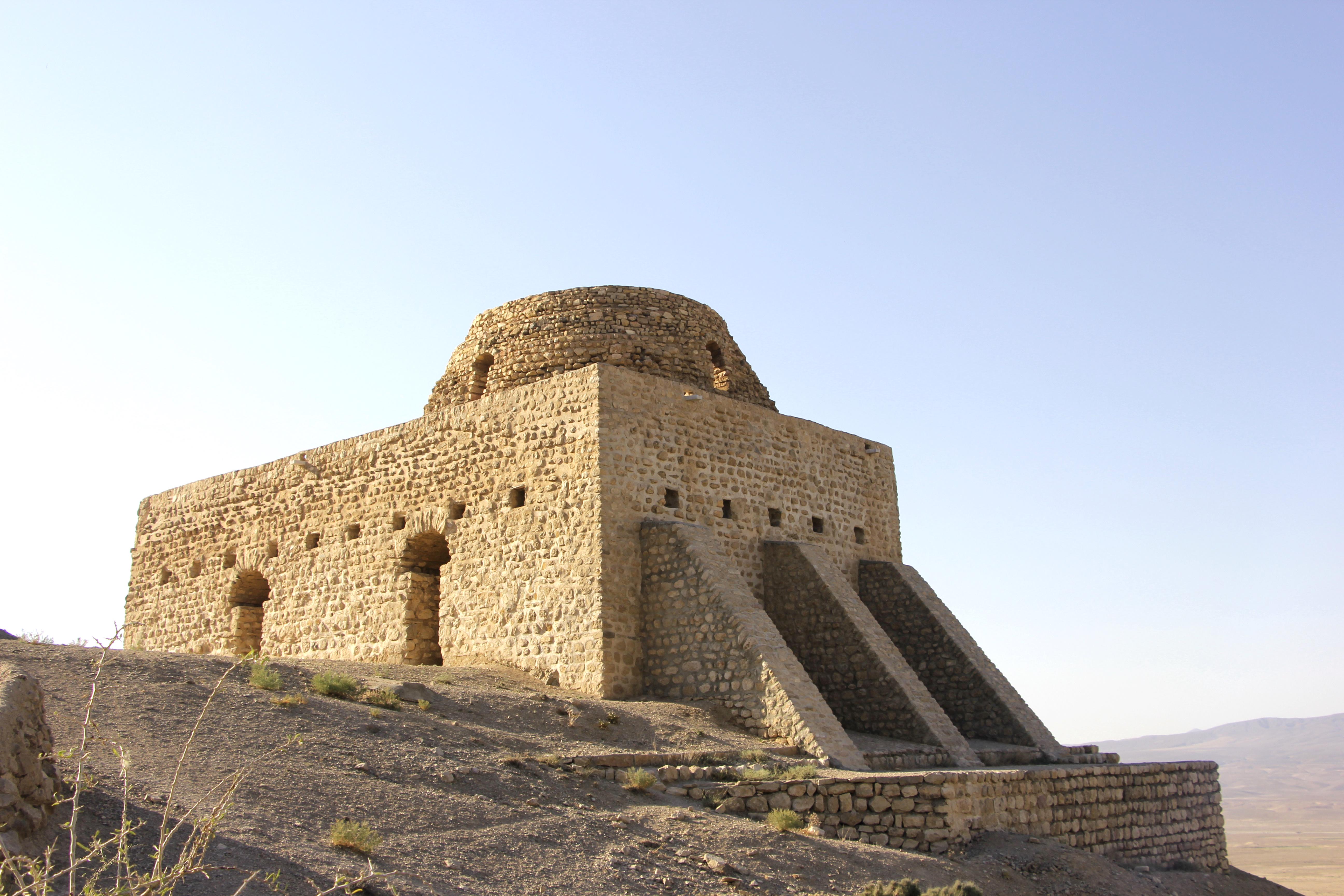 The remains of a Zoroastrian fire temple in Iran. Its believed to have dated to the time of the Sassanian Empire (which lasted from 224 - 651AD).jpeg