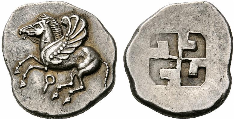 Greek Silver Stater of Corinth from 6-5th century BCE.jpeg