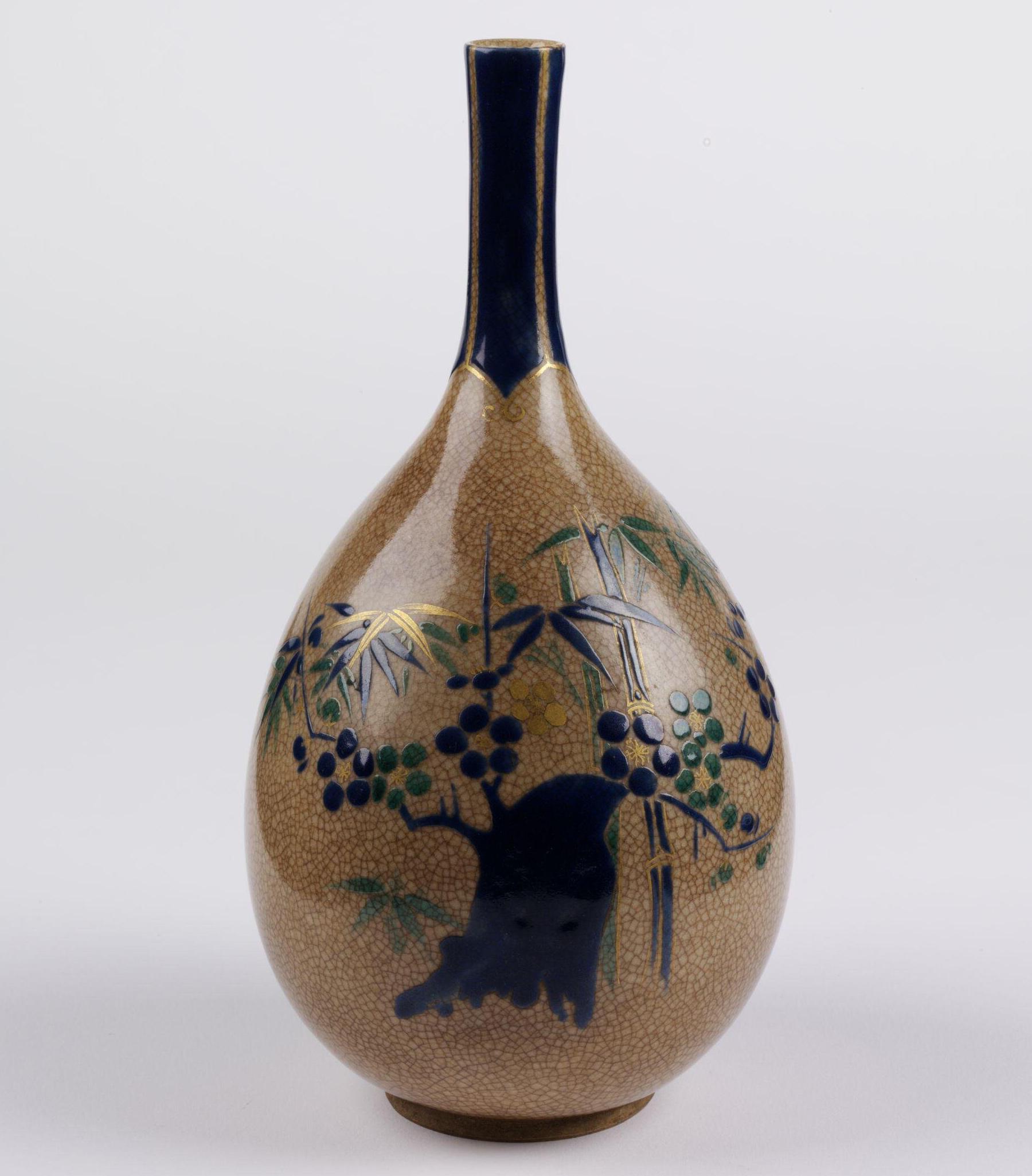 Bottle with bamboo and plum tree. Japan, Edo period, 18th century.jpeg