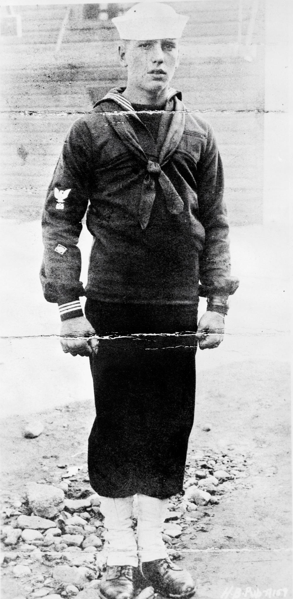 Enlisting at 18 in the U.S. Navy, Humphrey Bogart was recorded as a model sailor, 1918.jpeg